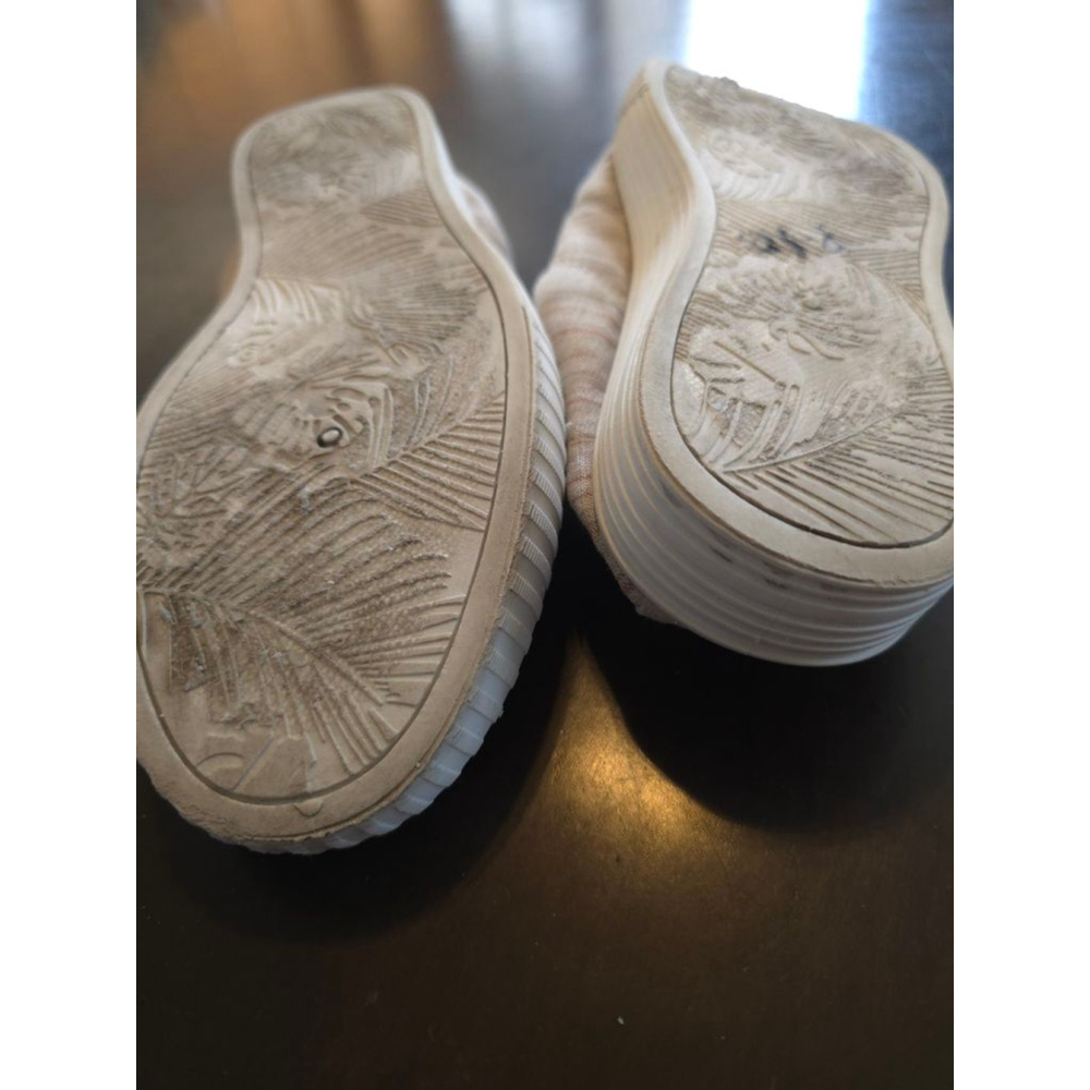 Women's Tommy Bahama Boat Shoe Sneakers Size 9 Beige Brown Ivory Striped Coastal - Picture 6 of 9